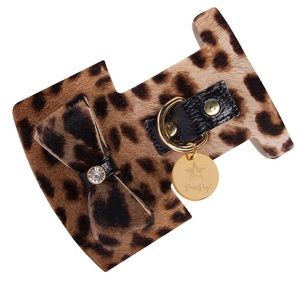 POISE PUP LUXURY LEATHER HARNESS - WILDEST ONE, Leopard print - NWT - size XS